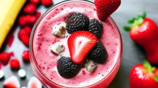 Creamy Banana Strawberry Split Smoothie Recipe